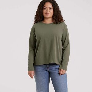 nuuds Everyday Long Sleeve Tee Olive New